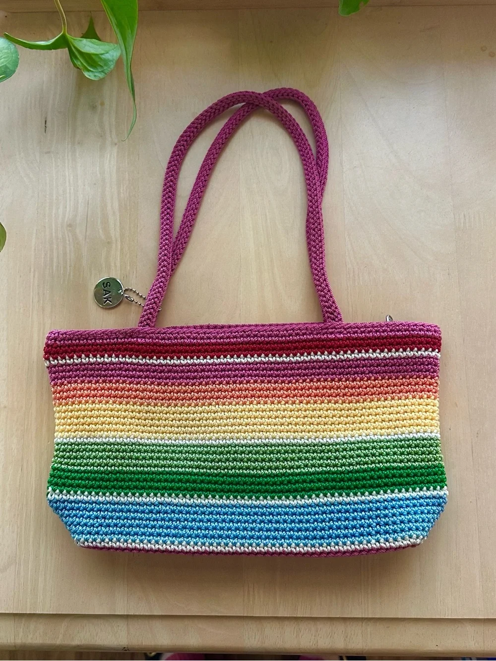 The Sak Rainbow Crochet Shoulder Bag